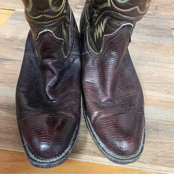 La Gran Bota men’s snakeskin leather western cowboy boots size 7 - Picture 5 of 12